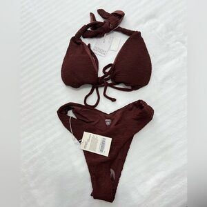 Monday Swimwear Bikini Set Shaded Oak Crinkle